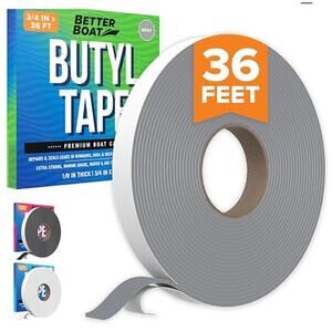 RV and Marine Window Seal Kit, Butyl Putty Tape Waterproof Rubber Caulk- Gray